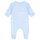 Baby Boys Blue & Ivory Logo & Animals Babygrows ( 2-Pack ), 1, hi-res